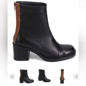 Like New Bueno Rina Cap Toe Bootie Black Walnut Size EU 38 | US 8